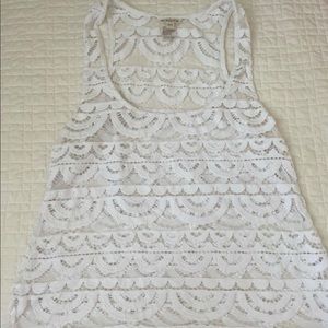 White PQ swimsuit coverup